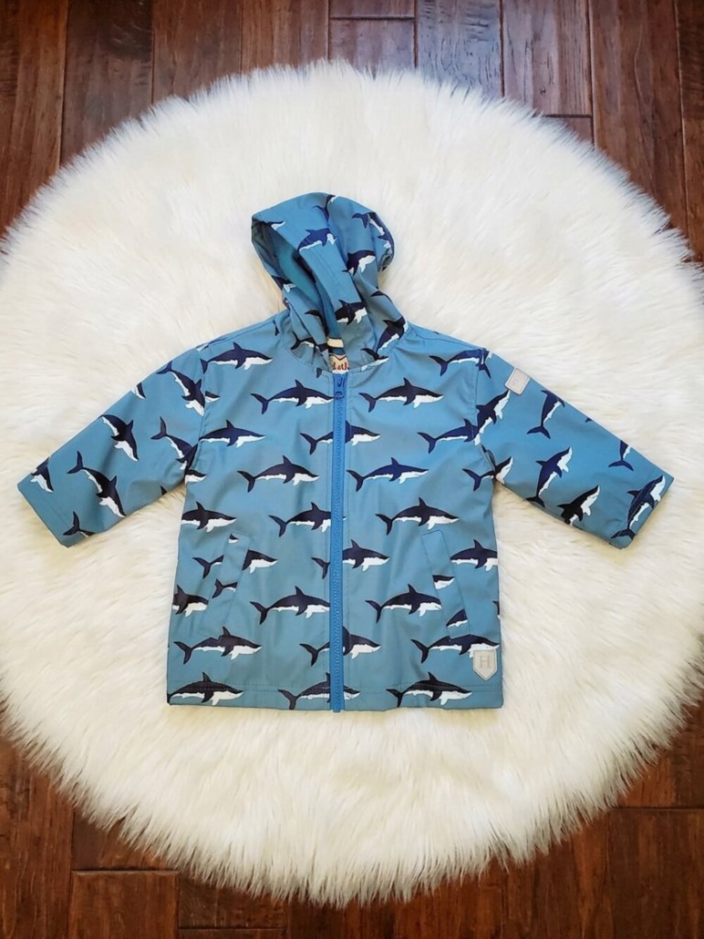 Hatley Shark Raincoat Size 2